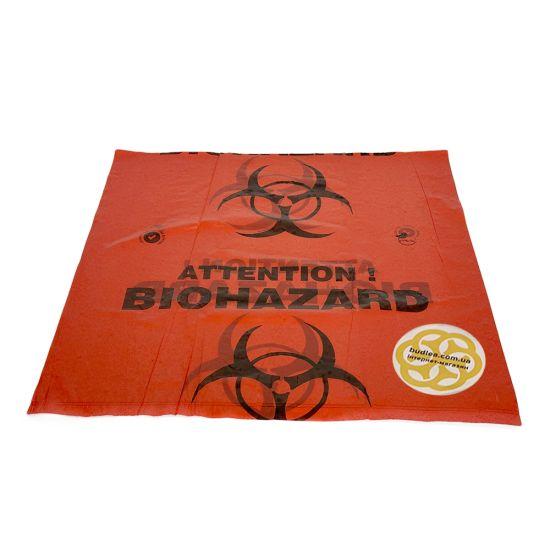 Пакети для утилізації та збору медичних відходів 40 л, 76 мкм, рулон 25 шт, червоний Sanpreis, фото 1