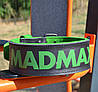 Пояс для важкої атлетики MadMax MFB-302 Quick Release Belt  шкіряний Black/Green XL, фото 3