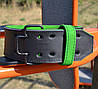 Пояс для важкої атлетики MadMax MFB-302 Quick Release Belt  шкіряний Black/Green XL, фото 5