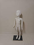 Дитячий реалістичний манекен "Школярка" білий на деревоплиті, фото 2