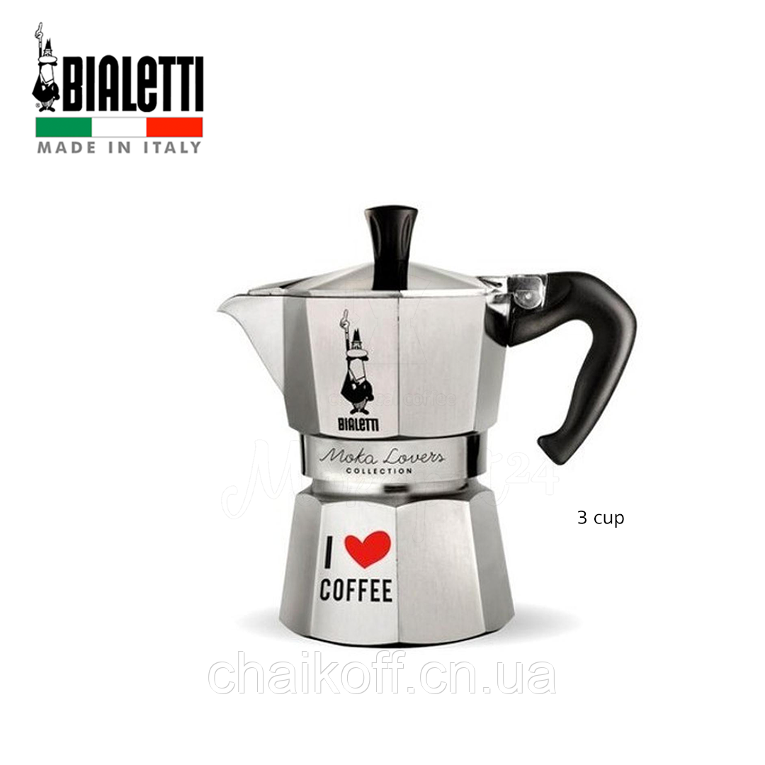 Гейзерна кавоварка Bialetti Moka Espresso Lovers Collection на 3 чашки (оригінал)