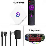 Смарт ТВ приставка H96 Max M1 4gb/64gb 8K Ultra HD Android 13 SmartTV + клавіатура, фото 3