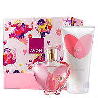 Жіночий парфумний набір LOV U Avon (2 шт) + упаковка