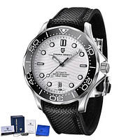 Гібридні (Кварц + механічний хронограф) годинник із сапфіровим склом Pagani Design PD-1685 Silver-White