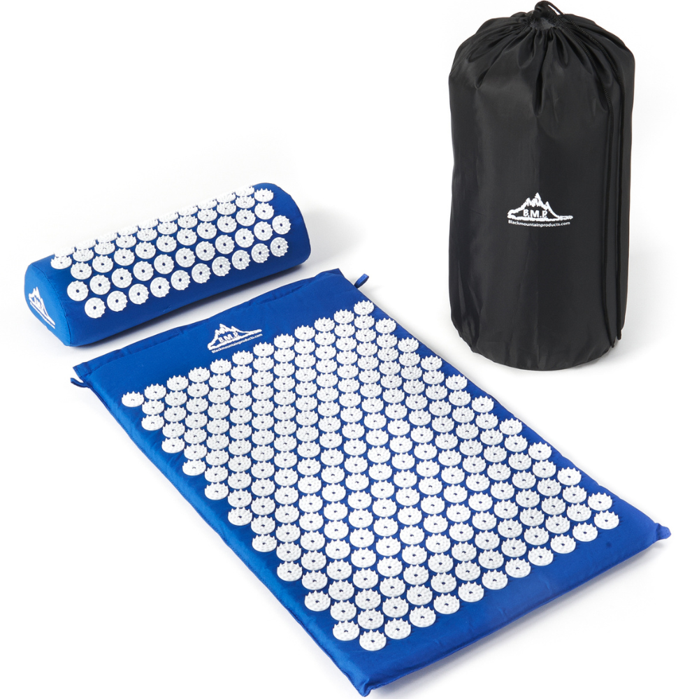 Масажний килимок для спини/ніг з подушкою (валик) Acupressure Mat, килимок для йоги