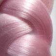 Канекалоновая коса рівна однотоная - світло-рожевий 60см в косі. Термостійкий. А16, фото 2