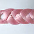 Канекалоновая коса рівна однотоная - світло-рожевий 60см в косі. Термостійкий. А16, фото 4