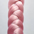 Канекалоновая коса рівна однотоная - світло-рожевий 60см в косі. Термостійкий. А16, фото 9