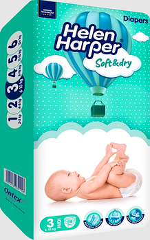 Підгузки дитячого Helen Harper Soft>Dry 3 Midi (4-9 кг) 54 шт