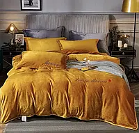 Велюровое теплое постельное белье Моника полуторный комплект