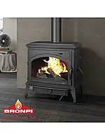 Испанская чугунная печь Bronpi Etna 10 кВт с ручкой из бакелита с керамическим стеклом