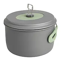 Набір туристичного посуду Bo-Camp Explorer XL 4 Pieces Hard Anodized (Grey/Green), фото 3