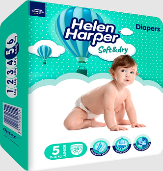 Підгузки дитячого Helen Harper Soft>Dry 5 Junior (11-25 кг) 39 шт