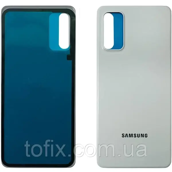 Задня панель корпусу (кришка акумулятора) Samsung M52 M526 зі склом камери, оригінал, Білий