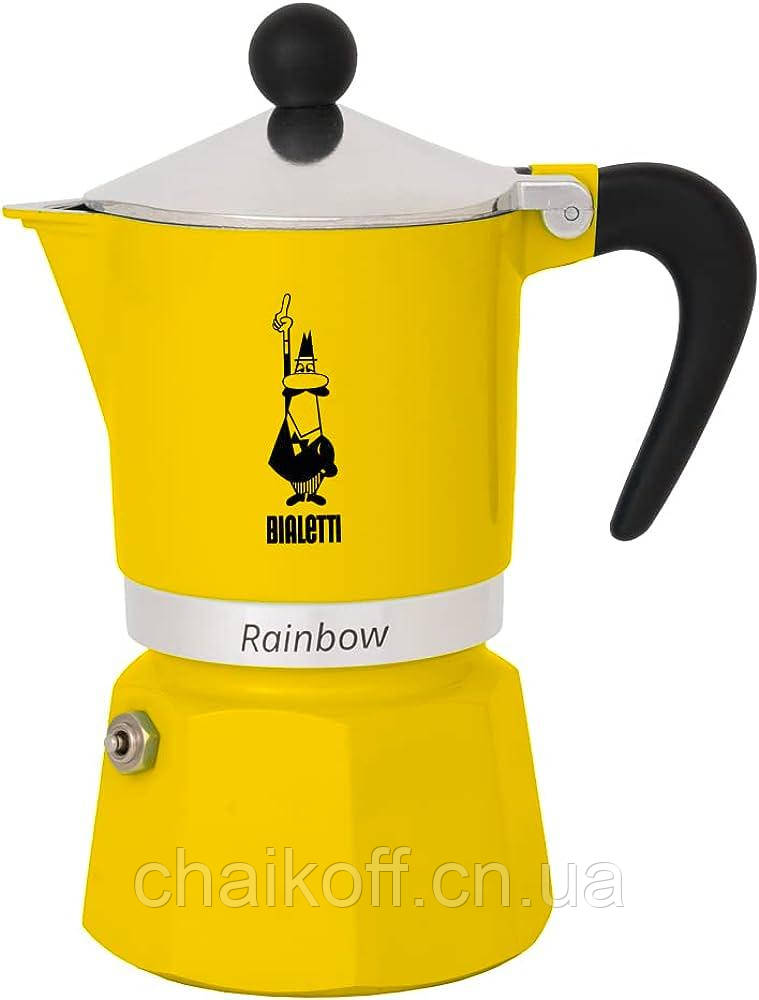 Гейзерна кавоварка Bialetti Rainbow Gialla на 3 чашки (Італія), фото 1