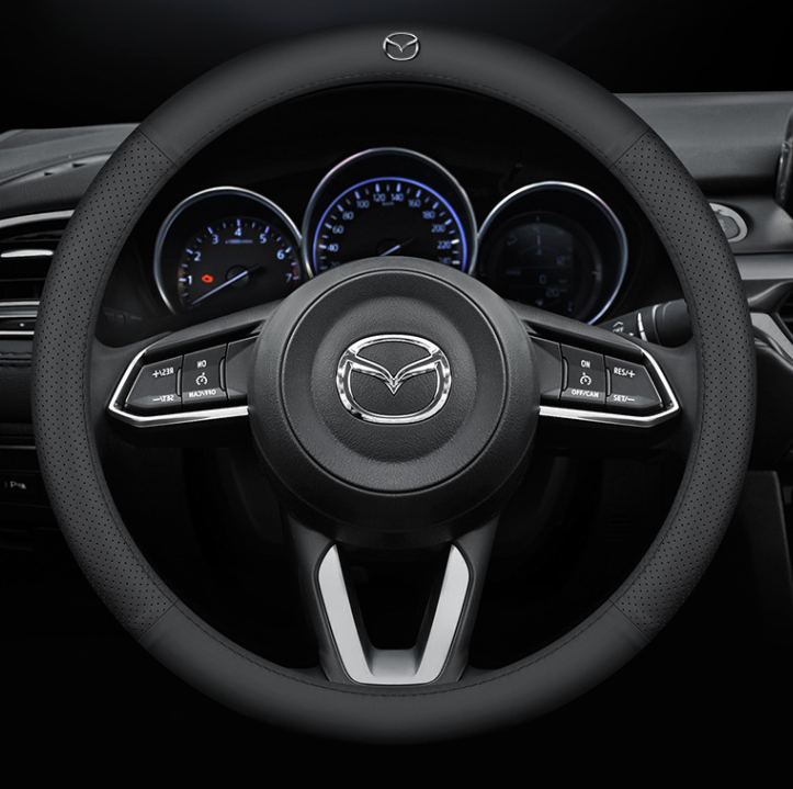 Чохол на кермо Lux Ultrathin натуральної шкіри для автомобіля Mazda