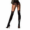 Колготки з ефектом панчіх на підв'язках Passion TI112 1/2 (60/20 den), nero-gold, фото 2