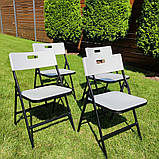 Набір мебелів складний (Стіл і 4 стільця), Білий (з сумкою) SW-00001540, фото 6