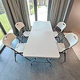 Складний стілець 47,5х59х86,5см Білий (стандартний тип) SW-00001607, фото 8