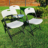 Складний стілець 46х52х79см Білий SW-00001609, фото 5