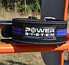Пояс для пауерліфтингу Power System PS-3800  PowerLifting шкіряний Black/Blue Line XL, фото 7