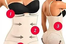 Комбідрес для корекції фігури Slim Shapewear з бретельками розмір XXXL та інші S-XXXL, фото 2