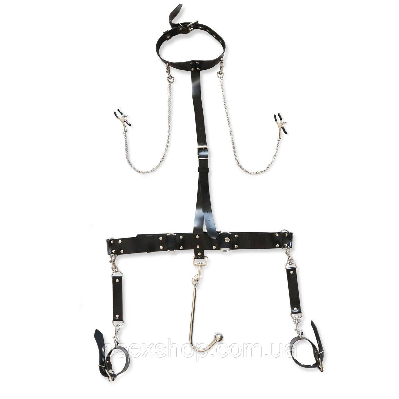 Бондажний набір з металевим анальним гаком Art of Sex Bridget Bondage set with anal hook No 1, фото 1