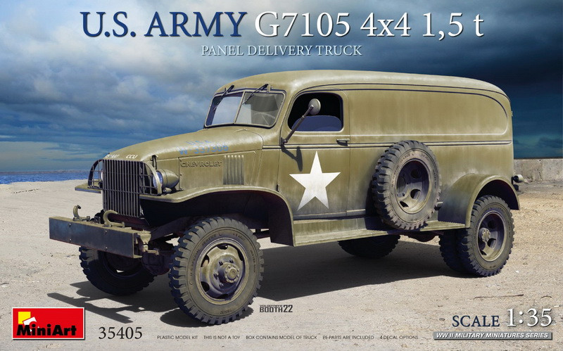 Пластикова модель 1/35 Mini-art 35405 американська вантажівка Chevrolet G7107 з металевим кузовом