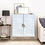 Самоклеюча плівка 0,45х10м х 0,07мм Малахітовий мармур золоті соти SW-00001214, фото 5