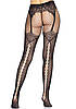 Колготки Leg Avenue Fishnet tights with back seam One size Black, задній шов, мереживо, сітка, фото 2