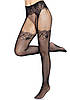 Колготки Leg Avenue Fishnet tights with back seam One size Black, задній шов, мереживо, сітка, фото 3