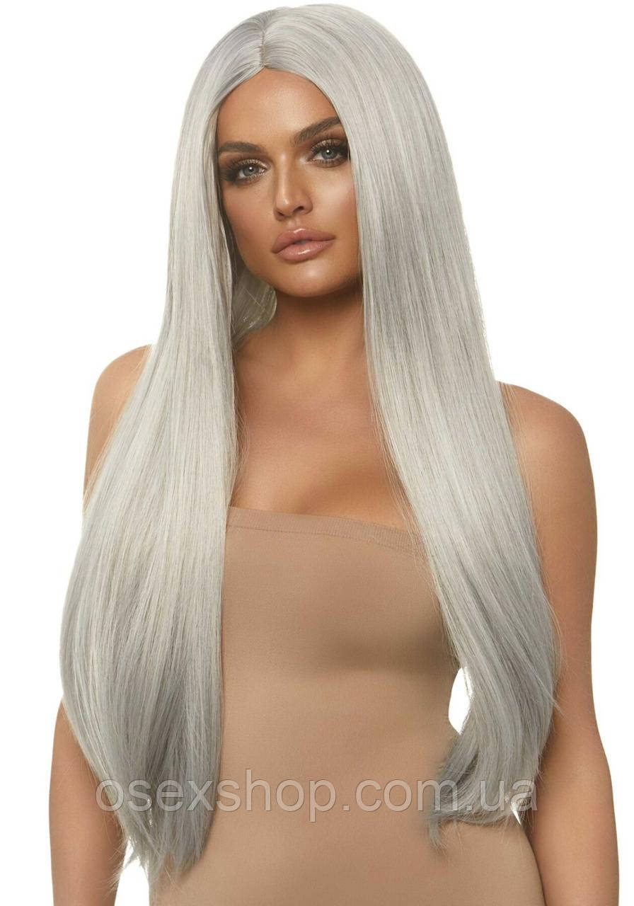 Парик Leg Avenue 33″ Long straight center part wig Grey, фото 1