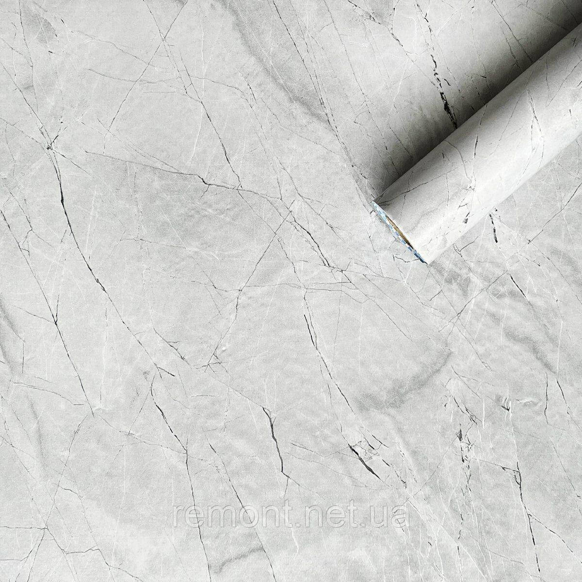 Самоклеюча плівка 0,45х10м х 0,07мм Платиновий мармур SW-00001274, фото 1