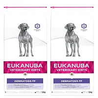 2× Сухий корм для собак Eukanuba Veterinary Diets DERMATOSIS 12 кг