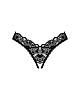 Мереживні стринги Obsessive Donna Dream crotchless thong XS/S Black, відкритий доступ, фото 3