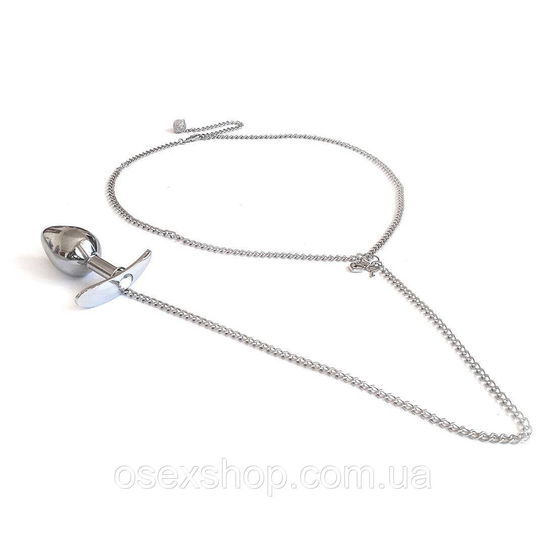 Прикраса на тіло Art of Sex — Long Wear з металевим анальним корком М, фото 1