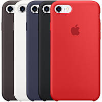 Чехол накладка с микрофиброй Silicone case (AAA) для Apple iPhone 7 / 8 (4.7")