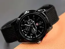 Чоловічі кварцові годинники Swiss Army Чорні | Чоловічі наручні годинники, фото 3