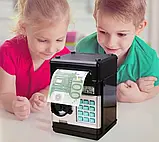 Дитячий сейф-скарбничка з кодовим замком, Скарбничка з купюроприймачем, Дитячий сейф для грошей, фото 7