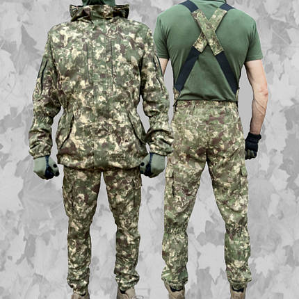Чоловічий тактичний костюм Гірка (48-58р), камуфляжний водостійкий костюм для полювання та риболовлі, фото 2