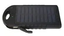 Power Bank SOLAR 45000mAh з сонячною батареєю Чорний | Зовнішній акумулятор | Портативна зарядка, фото 3