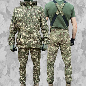 Чоловічий тактичний костюм Гірка (48-58р), камуфляжний водостійкий костюм для полювання і риболовлі 52