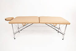 Стіл масажний автомат розкладний зі знімним підголовником (люкс) KUSHETKA, бежевий 80 см