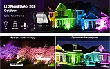 SMART LED прожектор 15W IP66 RGB bluetooth з додатком, Ліхтар на вулицю, Вуличний світильник, фото 5