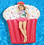 Пляжний надувний матрац Кекс 150х120х20 см (блакитний/рожевий), Матрац для плавання, фото 2