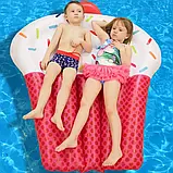 Пляжний надувний матрац Кекс 150х120х20 см (блакитний/рожевий), Матрац для плавання, фото 4