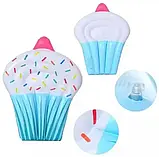 Пляжний надувний матрац Кекс 150х120х20 см (блакитний/рожевий), Матрац для плавання, фото 9