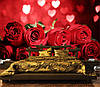 3D Фото шпалери "Червоні троянди та білі серця" - Будь-який розмір! Читаємо опис!, фото 2
