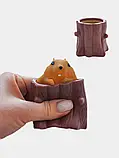 Білка антистрес, Ховрах у дуплі, Фуфлик, Білка в дуплі, Іграшка-антистрес, фото 5