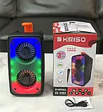 Портативна колонка Kimiso QS-2303 TF/USB/FM/Bluetooth/TWS/підсвічування, Блютуз акустика, фото 6
